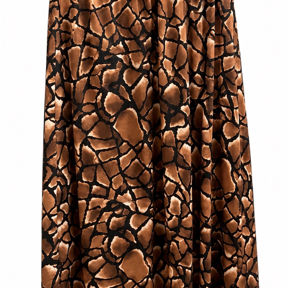 Chico's Brown and Black Abstract wide leg pants